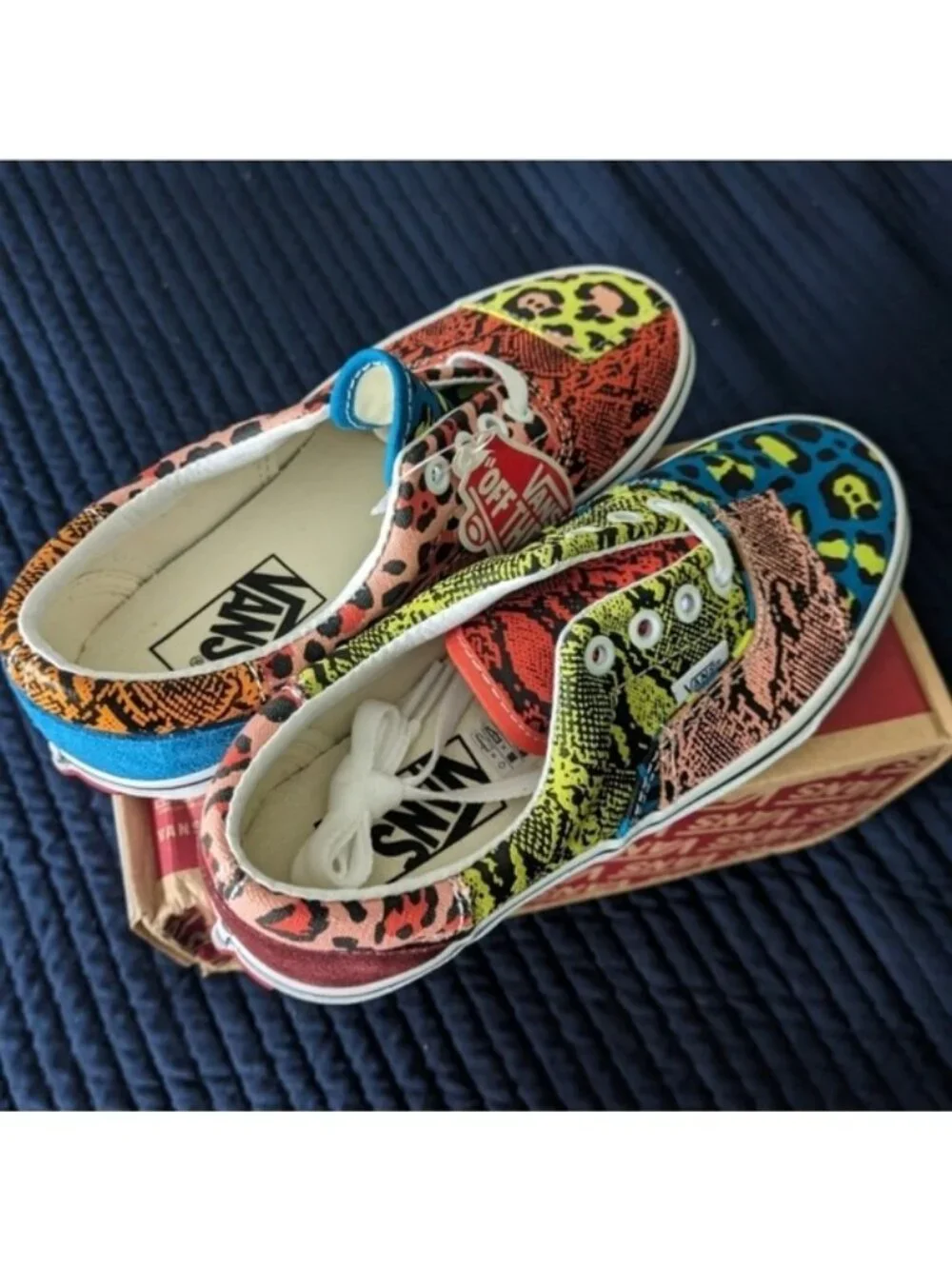 Vans Era Patchwork Leopard Snake Women 5.5 VNOA4BV401R Multicolor 0826